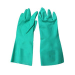 Wear Resistant Acid Resistant And Oil Resistant Industrial Gloves Nitrile Rubber Cleaning And Protective Gloves Green 1 Pair