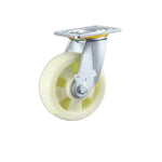 8Pcs Heavy Duty Beige Casters 8 Inch Plate Swivel Caster Wheels Flat Bottom Movable Polypropylene (PP) Caster Universal Wheel - 8Pcs