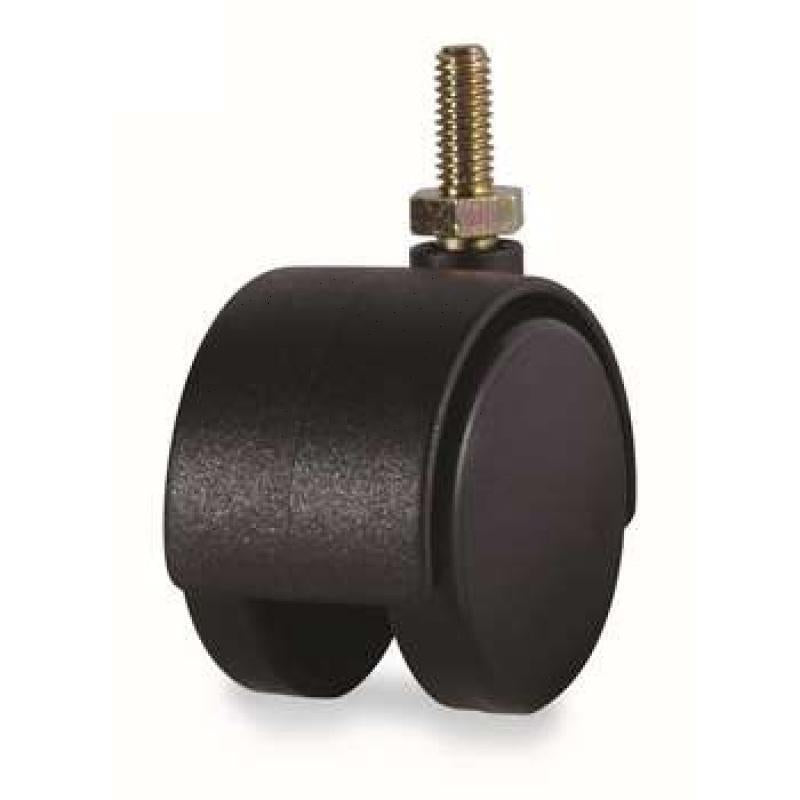 Screw Type Light Nylon Furniture Single Wheel Load Bearing 34KG Wheel Diameter 50mm Wheel Width 46mm