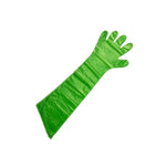 90cm 50 Pieces / Box Disposable Gloves Tear Resistant And Leakage Proof Elongated PE Green Gloves