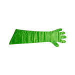 90cm 50 Pieces / Box Disposable Gloves Tear Resistant And Leakage Proof Elongated PE Green Gloves