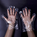 100 Pieces Disposable PE Gloves Thickened Dining And Beauty Household Gloves Transparent Plastic Gloves