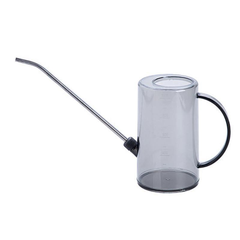 Gray 1L 304 Stainless Steel Long Mouth Watering Pot Multi Meat Watering Pot Household Gardening Potted Watering Pot Tool