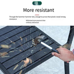 Outdoor Plastic Wood Table And Chair Villa Outdoor Courtyard Garden Leisure Balcony Table And Chair Combination 4 Armchair +1 Square Table 80cm