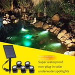 LED Solar Underwater Light Underwater Fish Pond Light Colorful Landscape Light Courtyard Light Colorful Light Waterproof Waterscape Light