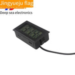 Electronic Thermometer Digital Fish Tank Refrigerator Water Temperature Meter With Waterproof Probe Black