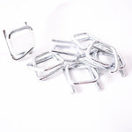 Fiber Belt With 50 Pieces Of Recycled Buckle 16mm Wide Polyester Flexible Buckle Metal Wire Clip A1214