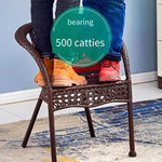 Balcony Table Chair Rattan Chair Three Piece Set Outdoor Small Tea Table Combination Two Chairs One Table With Cushion