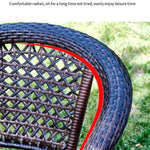 Balcony Table Chair Rattan Chair Three Piece Set Outdoor Small Tea Table Combination Two Chairs One Table With Cushion