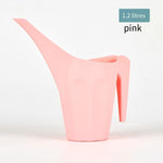 Gardening Watering Pot Watering Pot Household Watering Pot For Flowers And Vegetables Indoor Thickened Plastic Long Mouth Pot Flower Raising Tool 1.2L Pink