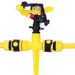 Gardening Sprinkler 360 Degree Garden Lawn Sprinkler Gardening Sprinkler Greening Arm Irrigation Sprinkler Equipment Ground Insertion Sprinkler + 16tap