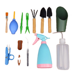 Devoto Meat Plant Planting Tool Set Gardening Tool Set Planting Cleaning Tool Shovel Watering Pot Tweezers Air Blowing Watering Pot Disinfection Watering Pot Set C (luxury)