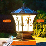 Solar Lamp Column Head Lamp Household Wall Lamp Outdoor Gate Lamp European Column Lamp Door Column Lamp Waterproof Wall Head Lamp Courtyard Lamp