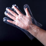 100 Pieces/Bag Disposable Gloves PE Thickened Food Catering Beauty Household Gloves Transparent Plastic Hand Film