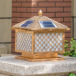 Wall Column Head Lamp Solar Energy Outdoor Courtyard Lamp Waterproof Outdoor Door Column Lamp Garden Villa Gate Household Lamp