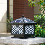 Wall Column Head Lamp Solar Energy Outdoor Courtyard Lamp Waterproof Outdoor Door Column Lamp Garden Villa Gate Household Lamp