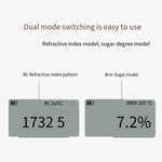 Digital Sugar Meter Hand Held Electronic Fruit Sugar Meter High Precision Refractometer Sugar Measurement Sweetness Tester Range: 0-55% High Precision Digital Display Screen