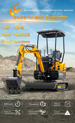 ECVV Mini Excavator ECVV-13 CE/EPA Certified Multifunctional High Efficiency Digger Machinery