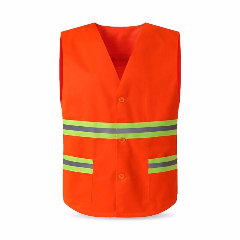 Worker Labor Reflective Vest Safety Vest Sanitation Work Clothes Highlight Night Work Clothing- Orange Free Size