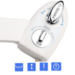 IBAMA Dual Nozzle Toilet Bidet Non-Electric Mechanical Water Toilet Seat Attachable Bidet