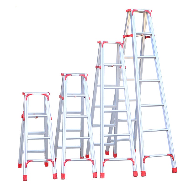 Reinforced Aluminum Alloy Ladder Double Side Folding Ladder Herringbone Ladder Engineering Ladder / Warehouse Decoration Ladder 120cm