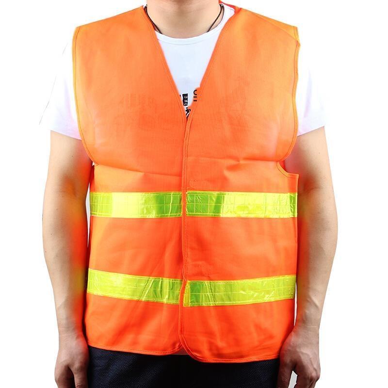 Orange Red Cloth Reflective Vest For Night Riding High Visibility Reflective Vest Safety Working Vest