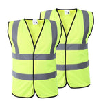 Basic Type Fluorescent Vest Reflective Vest Fluorescent Yellow Personal Protection Safety Vests for Outdoor Night Work