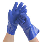 Oil Resistant Gloves Thickened Wear Resistant Acid And Alkali Resistant PVC Industrial Machinery Maintenance Protective Gloves 5 Pairs / Pack