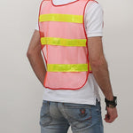 Reflective Vest Reflective Vest Fluorescent Orange Mesh Car Traffic Safety Warning Vest Sanitation Construction Duty Riding Safety Suit
