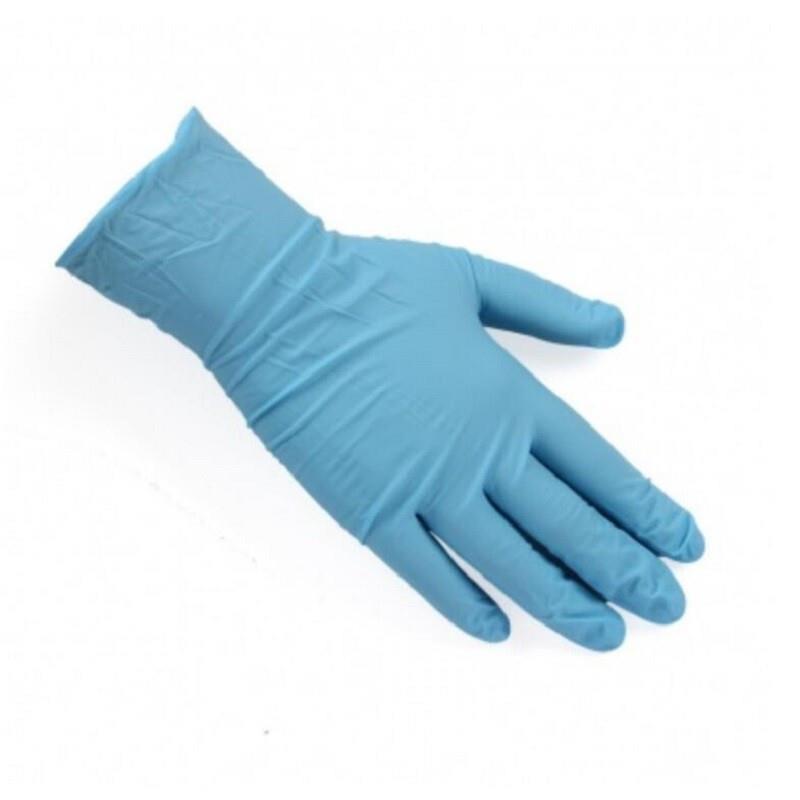 M Size 100 Pieces / Bag Gloves Nitrile Rubber Powder Free Disposable Gloves Blue 24cm Long And Thick 0.1mm Anti-Chemical Grip Strength Gloves