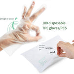 Disposable Food PE Gloves Cosmetic And Sanitary Film Catering And Barbecue Gloves 100 Pieces / Bag Transparent Average Size