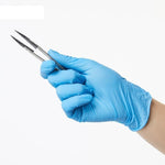 100 / Box Disposable Nitrile Gloves Powder Free Laboratory Gloves Thin Working Labor Protection Cleaning Gloves S Blue