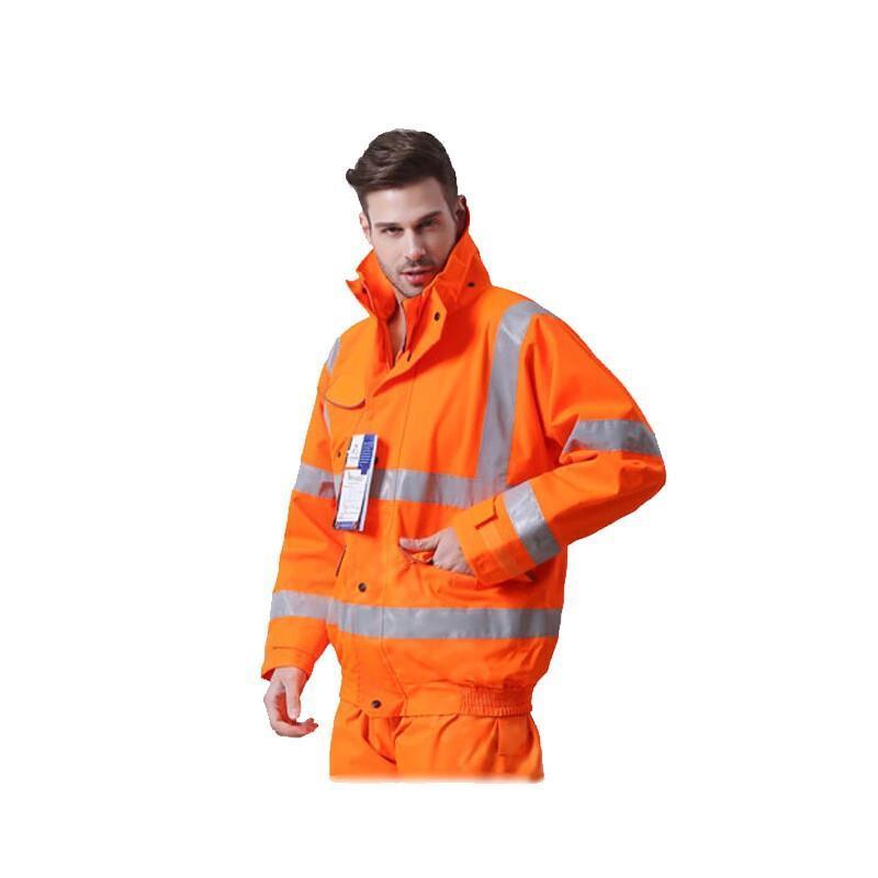 High End Windproof And Rainproof Jacket Manufacturing Construction Engineering Medical Transportation Fluorescent Orange Size S-3 XL