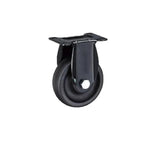 4 Sets 4 Inch Fixed Black Casters High Temperature Resistant Nylon (HPA) Caster Medium Directional Wheel