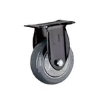 3 Inch Fixed Dark Grey Polyurethane (pu) Caster Medium Directional Wheel 4 Sets / Set