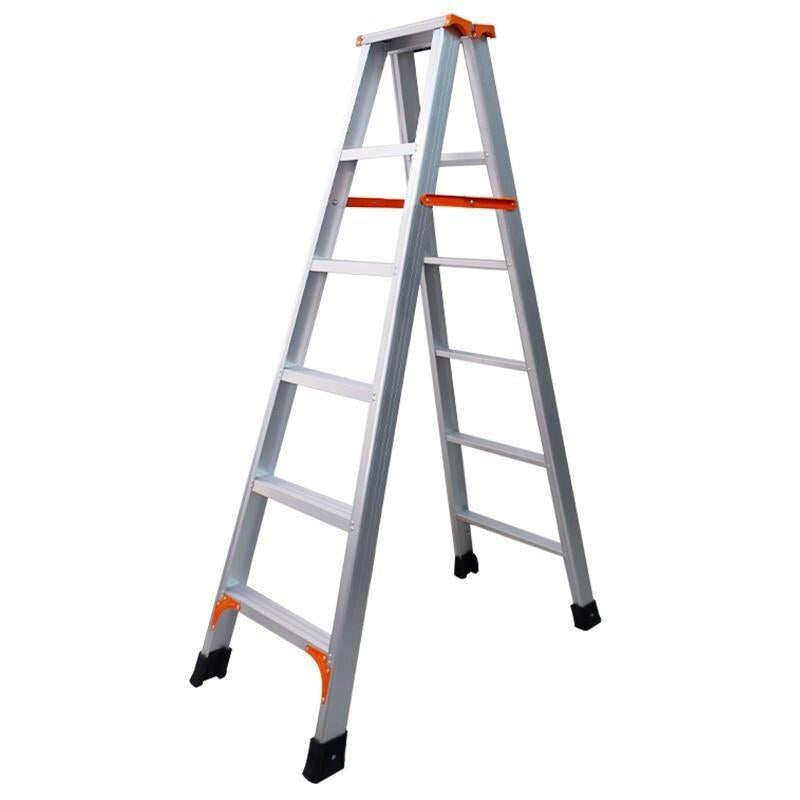 1.8m A-Type Ladder Folding Thickened Aluminum Alloy Ladder Six Step Hinge Ladder Ladder Six Step Hinge Ladder