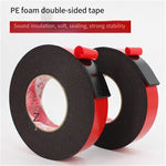 6 Pack Black Foam PE Double Sided 20MM * 5MM * 3MM Tape Foam Tape Black Strong Adhesive Sponge Double Sided Tape