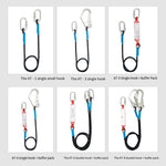 Safety Belt Electrician Construction Scaffolder Site Connecting Rope Safety Rope Safety Rope Limit Rope Double Hook 5m + Buffer Bag