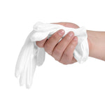 12 Pairs Ceremonial Cotton Yarn Safety Gloves Operation Reception Work Gloves Cotton Yarn White Free Size