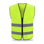 Reflective Vest with 2 Reflective Strips Safety Vest Night Work Uniform for Road Construction Riding - Fluorescent Yellow