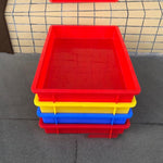 Plastic Square Plate Industrial Plastic Box Rectangular Plastic Basin Tray Square Plastic Basin Tool Box Parts Box Square Basin Blue 615 * 420 * 95mm