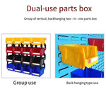Dual Purpose Combined Parts Box Back Hanging Plastic Box  Inclined Material Box Component Box Classification Box  276 * 213 * 178mm