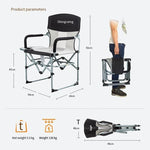 Folding Chair Outdoor Table Chair Balcony Leisure Chair Portable Beach Fishing Chair Breathable Mesh Back Strap Side Table