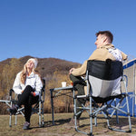 Folding Chair Outdoor Table Chair Balcony Leisure Chair Portable Beach Fishing Chair Breathable Mesh Back Strap Side Table