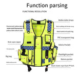 Multifunctional Duty Oxford Cloth Vest Reflective Vest Without Printed Fluorescent Yellow