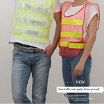 Fluorescent Yellow Mesh Reflective Vest Traffic Safety Warning Vest Environmental Sanitation Construction Duty Cycling Safety Clothing