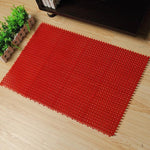 60x40cm Splicing Plastic Simulation Grass Mat Lawn Mat Bathroom Mat Water Proof And Anti Slip Mat Door Mat Decoration Green Grass Red Mat