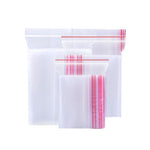 5cm * 7cm 5000 Pieces Disposable PE 12 Thread Self Sealing Bag Thickened Transparent Sealed Bag Zipper Bag Sample Storage Bag