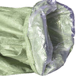 Green 130 * 160 (100 Pack) Plastic Covered Woven Bag With Inner Lining Snake Skin Bag