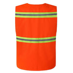 Button Type Reflective Vest Safety Vest Sanitation Workers Labor Protection Vest Road Cleaning Work Clothes Body Protection Clothing - Orange